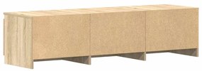 sonoma tölgy színű szerelt fa TV-szekrény 140 x 40 x 35,5 cm