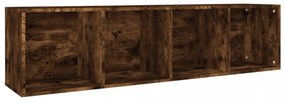 füstös tölgy színű szerelt fa könyv-/TV-szekrény 36x30x143 cm