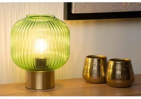 Lucide 45586/20/33 - Asztali lámpa MALOTO 1xE27/40W/230V zöld/arany