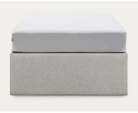 Szürke kárpitozott ágyneműtartós egyszemélyes ágy 90x190 cm Matters – Kave Home