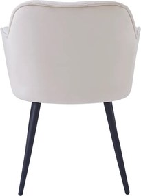 Dizájnos fotel, bézs Velvet szövet, FEDRIS NEW