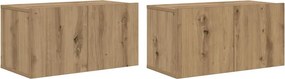 vidaXL TV szekrény garnitúra 2 pcs Barna 60 x 30 x 30 cm Faanyag