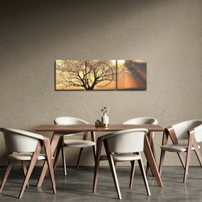 Fa képe a réten (órával) (90x30 cm)