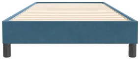 vidaXL sötétkék bársony rugós ágy matrac nélkül 80x220 cm