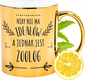 Prémium Arany Csillogó Bögre Zoológusnak Ajándék Nyomtatott Fotóval