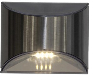 Wally 2 db napelemes rozsdamentes fali LED lámpa, magasság 8 cm - Star Trading