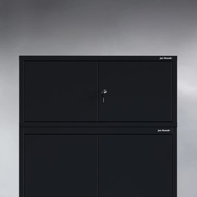 Felső szekrényelem EWA Compact öltözőszekrényhez – 800 x 380 x 400 mm, fekete