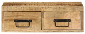 tömör nyers mangófa falra szerelhető TV-szekrény 60x30x19 cm