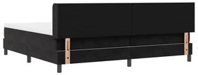 Boxspring Ágy Mattal Fekete 200x200 cm Bársonyos