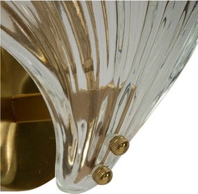 Aranyszínű üveg fali lámpa Da Muro Shell – Mauro Ferretti