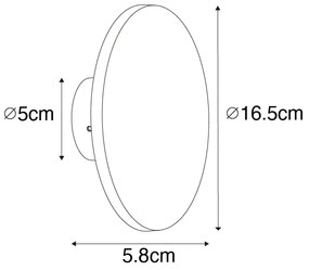Modern kültéri fali lámpa rozsdabarna LED-del IP54 - Skyf