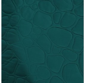 Tyrkizkék ágytakaró STONE mintával Méret: 200 x 220 cm