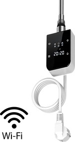 Wifi-s fűtőpatron törölközőszárító radiátorhoz digitális hőfokszabályozóval 800W fehér