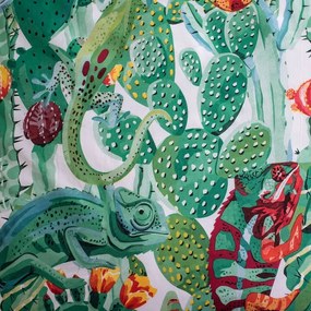 Zöld egyszemélyes pamut gyerek ágyneműhuzat világító hatással 140x200 cm Chameleon – Jerry Fabrics