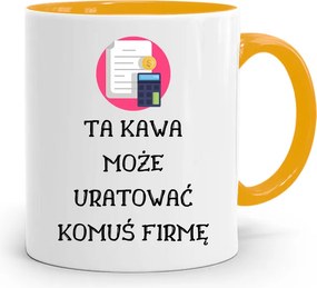 Sárga Bögre Ajándék Könyvelőnek, fényképes nyomattal