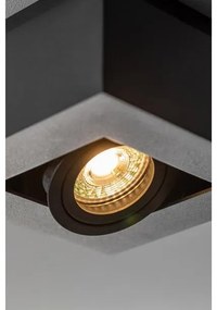 Lámpa Mennyezeti lámpatest ASTER, AC220-240V, 50/60 Hz, GU10, max.50W, IP20, aluminum, egy, fekete