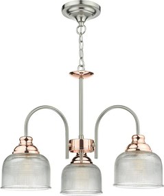 DAR LIGHTING WHA0346 WHARFDALE Modern Csillár Réz, Szatén Króm E14 IP20