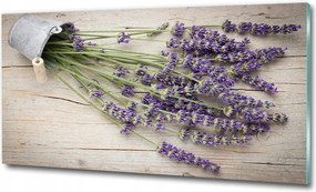 Fotó üvegkép Levendula egy cserépben 100x70