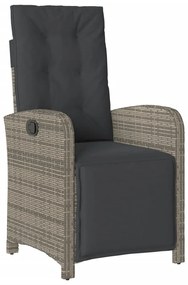 3 részes szürke polyrattan bisztrógarnitúra párnákkal