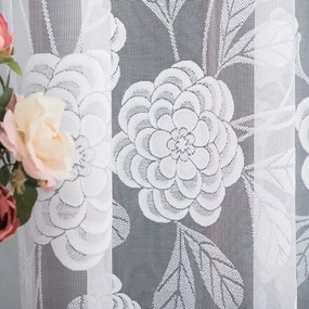 Függöny 175cm jacquard nagy virágok 0,5m egész