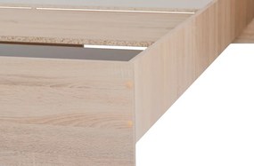 Pietro II NEW Kétszemélyes ágykeret 160x200, ágyráccsal, Adormo 15 cm matraccal, sonoma N