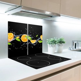 Üveg vágódeszka Narancs és víz 60x52 cm
