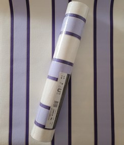 Tapéta lila-krém csíkos 3895-70