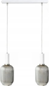 Díszlécre akasztható lámpa Moderna Slim grafit üveg