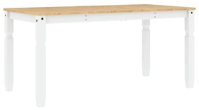 Corona fehér tömör fenyőfa ebédlőasztal 160 x 80 x 75 cm