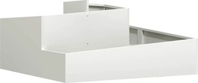 vidaXL Kerti cserép Fehér 100 x 100 x 50 cm Hidegen hengerelt acél
