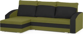 KING Kinyitható sarokkanapé Zöld/fekete