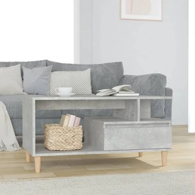 Betonszürke szerelt fa dohányzóasztal 90x49x45 cm