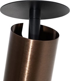 Modern beépíthető spotlámpa sötét bronz GU10 50 mm - Chels