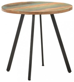 tömör újrahasznosított fa étkezőasztal 80 cm