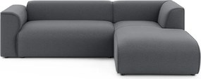 Sötétszürke sarokkanapé (jobb oldali-heverő résszel) Merid – Ropez