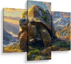 Kép - Teknős és hegyvidéki táj (90x60 cm)