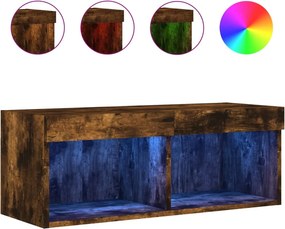 vidaXL füstös tölgy színű TV-szekrény LED-világítással 80 x 30 x 30 cm