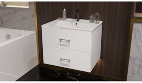 NOEL fürdőszoba szekrény + mosdóval 80 cm fehér színben