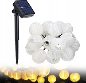 Napelemes Kerti Fényfüzér Napelemes Izzók 50 Db Led Napelemes Lampion