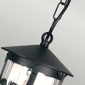 Elstead klasszikus kültéri függeszték hereford fekete átlátszó elsbl13b-black