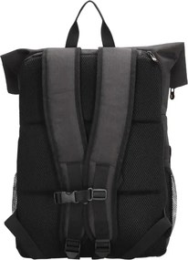 Fekete nagy roll top iskolai hátizsák „Back to school”