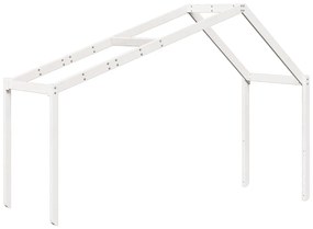 fehér tömör fenyőfa gyerekágytető 213 x 95,5 x 144,5 cm