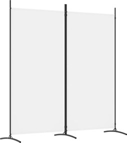 vidaXL 2 paneles fehér szövet térelválasztó 175x180 cm