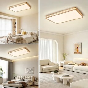 Brilagi - LED dimmelhető lámpatest MOLINA SQUARE LED/128W/230V tölgy 90x60 cm + távirányító