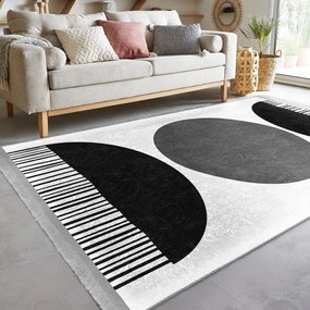 Fehér-fekete szőnyeg 160x230 cm – Mila Home