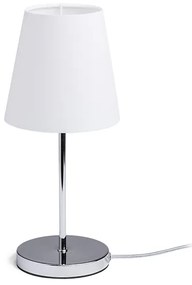 RENDL R14047 NYC/CONNY asztali lámpa, dekoratív Polycotton fehér/króm