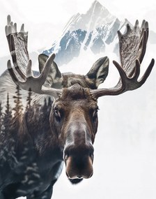 Poszter 59,4x84,1cm Szarvas Az erdő szelleme