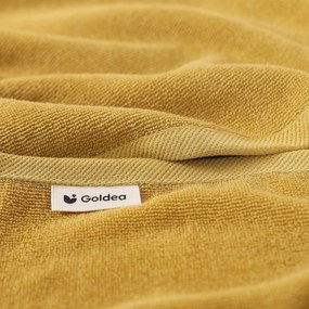 Goldea bordűr nélküli frottír törölköző és fürdőlepedő soft – mustárszínű 70 x 140 cm