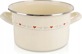 Zománcozott Fazék Krémszínű Hagyományos Indukciós Gáz 3 L