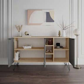 Konzolasztal Clara Console - Oak, Antracit
